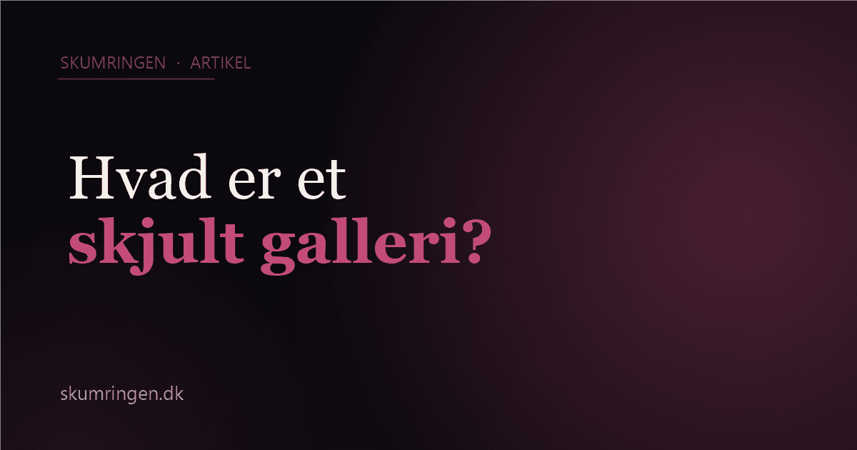 Hvad er et skjult galleri på en datingside?